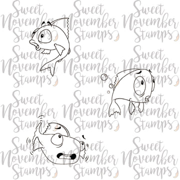Digital Stamp - Stabby,Bitey: Scaredy Fish