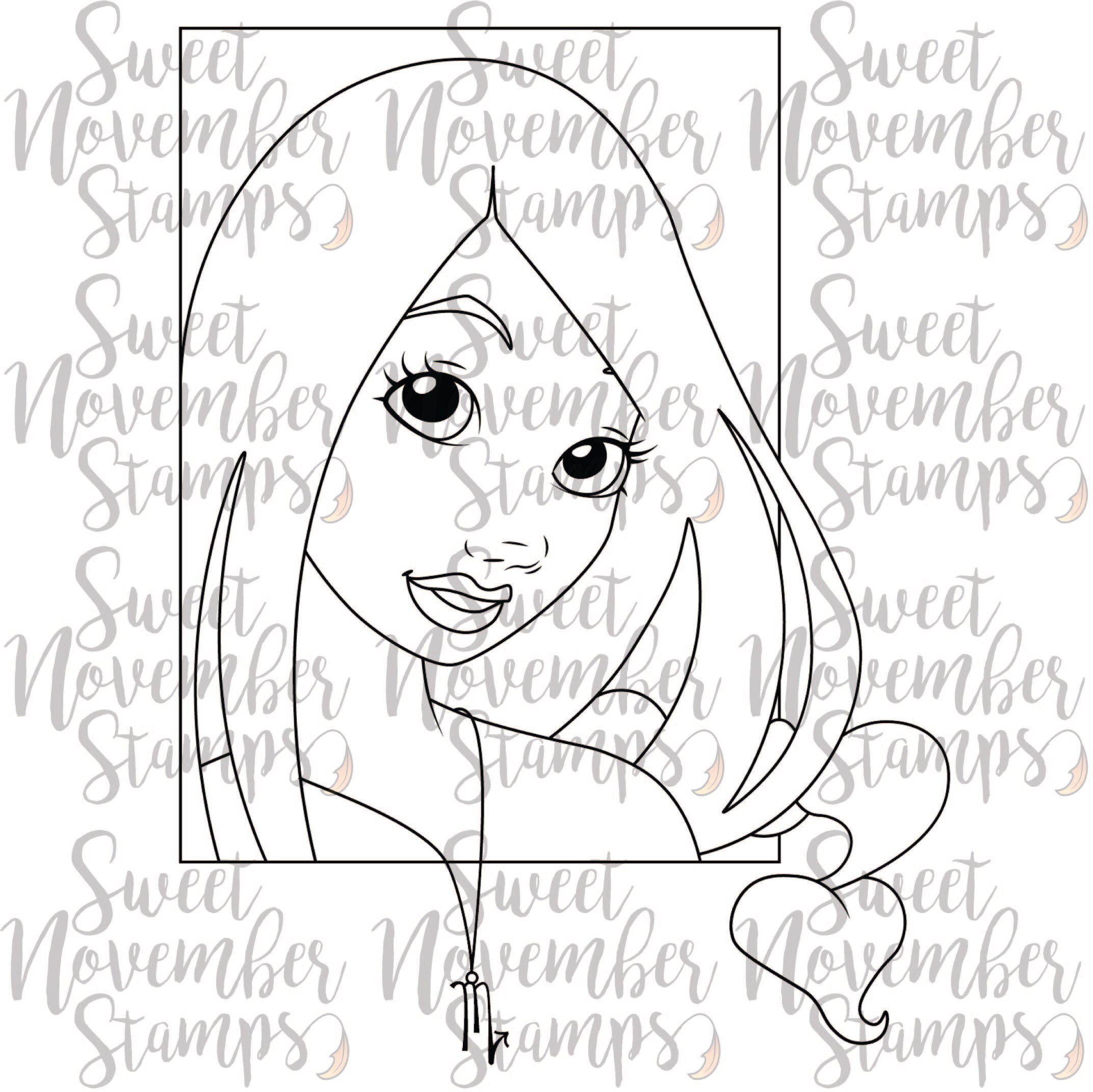 Digital Stamp - Zodiac Girl: Scorpio