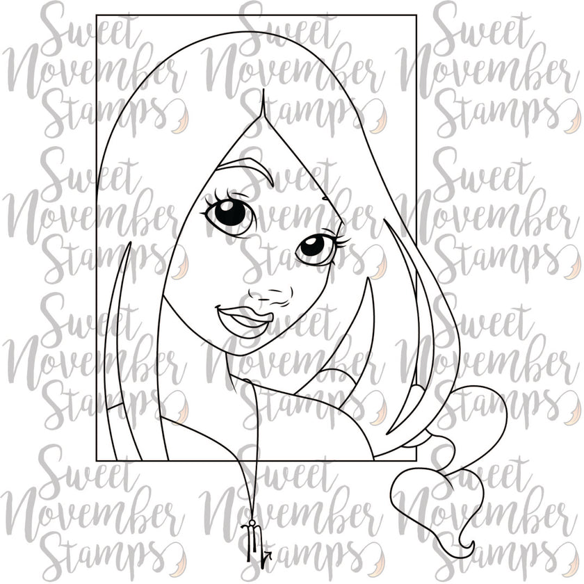 Digital Stamp - Zodiac Girl: Scorpio