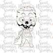 Digital Stamp - Halloween Masquerade: Scottie the Skeleton