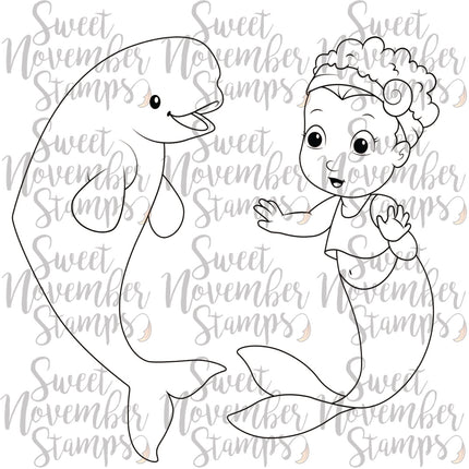 Digital Stamp - Merbabies: Shelly and Bebe
