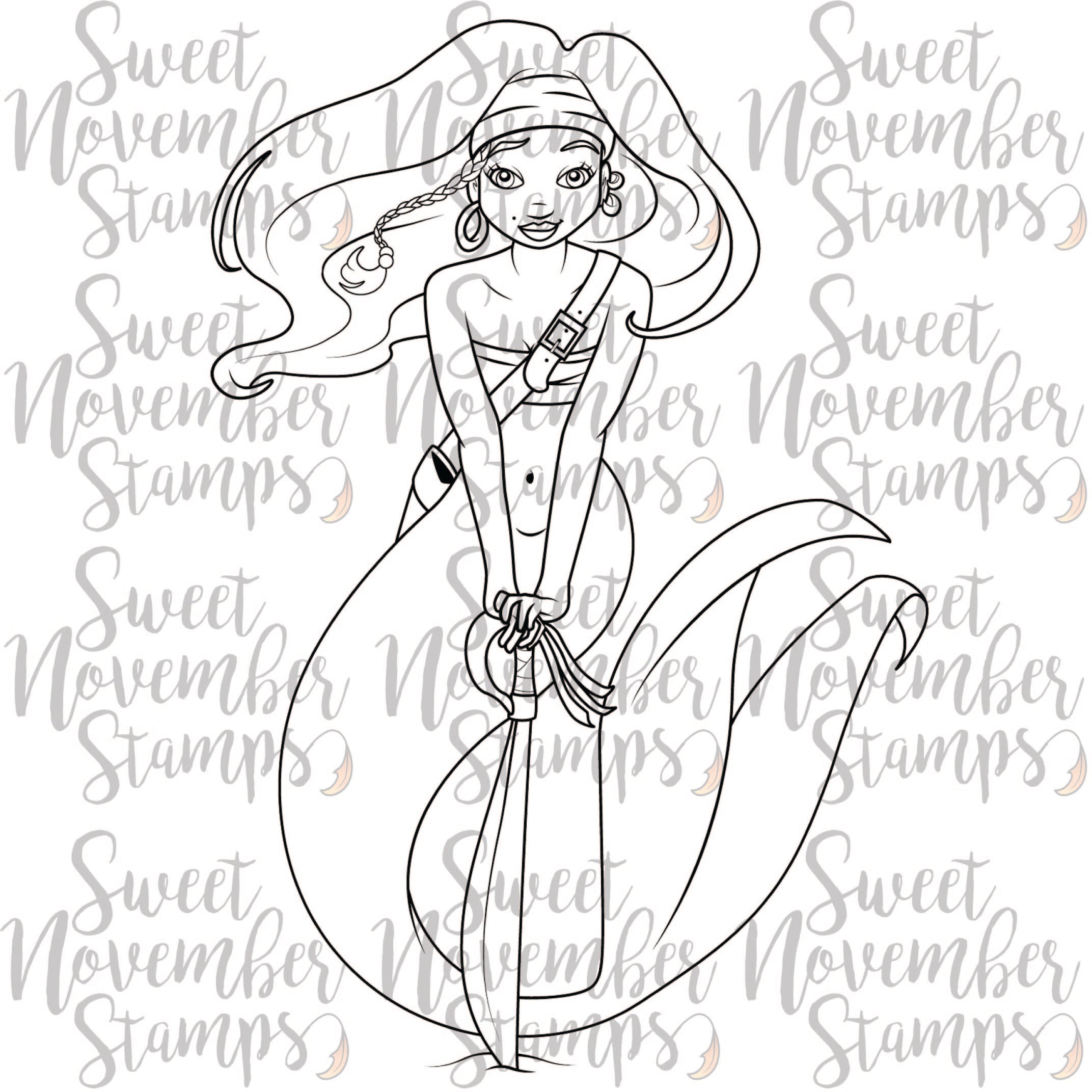 Digital Stamp - Pirates Beware: Siren Piratesbain