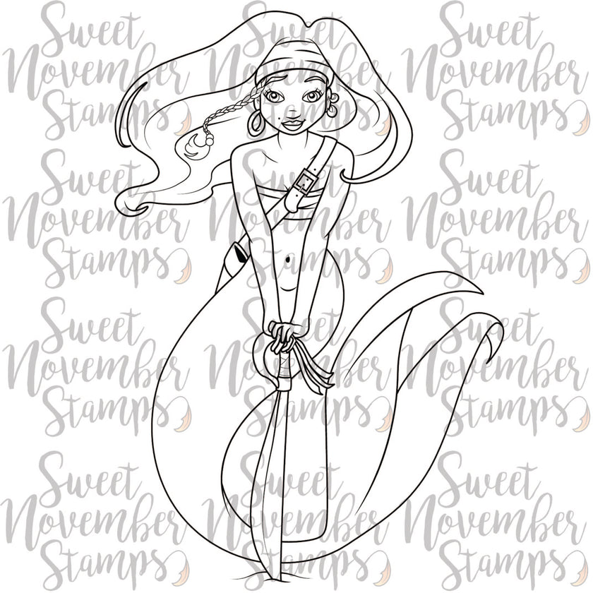 Digital Stamp - Pirates Beware: Siren Piratesbain