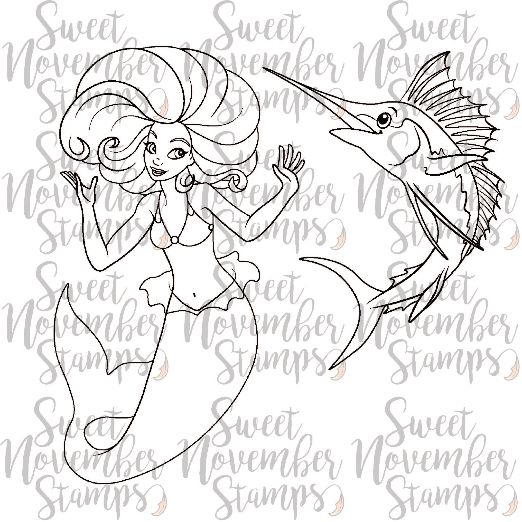 Digital Stamp - Stabby,Bitey: Skipper Openwater and Marlin