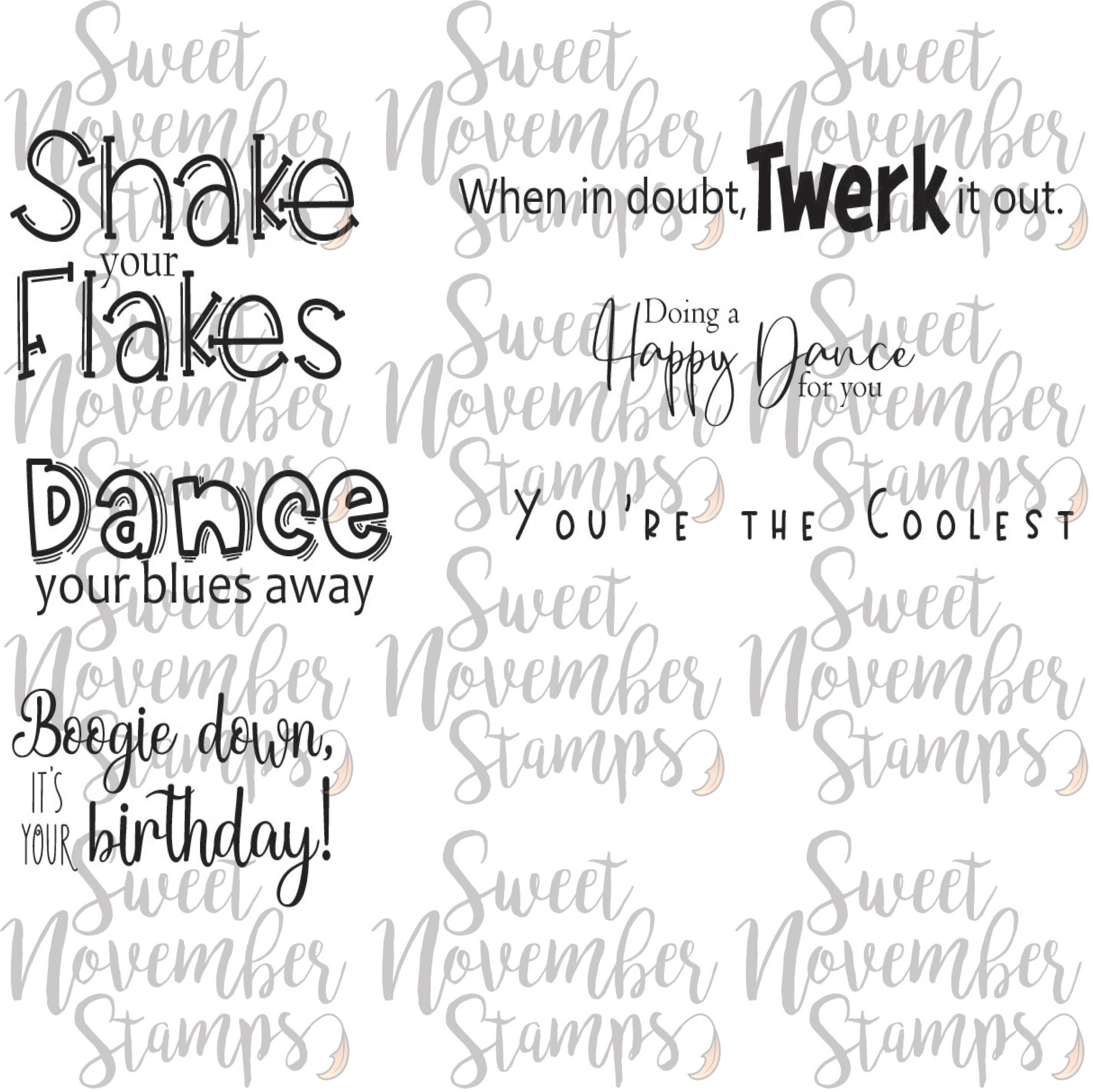 Digital Stamp - Snowmen Sentiment Set