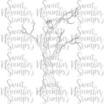 Digital Stamp - Scene Builder: Spooky Tree