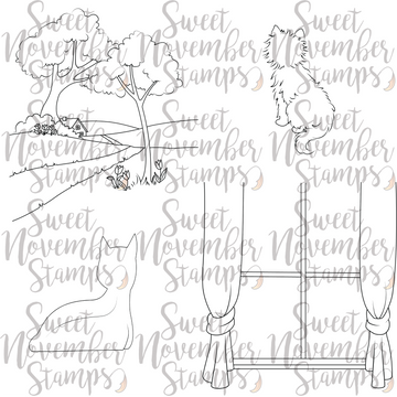 Digital Stamps - Spring is Back: Background Builder set