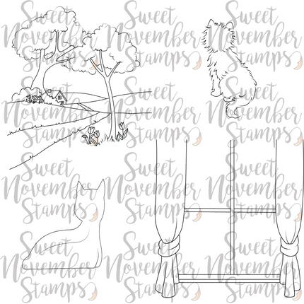 Digital Stamps - Spring is Back: Background Builder set