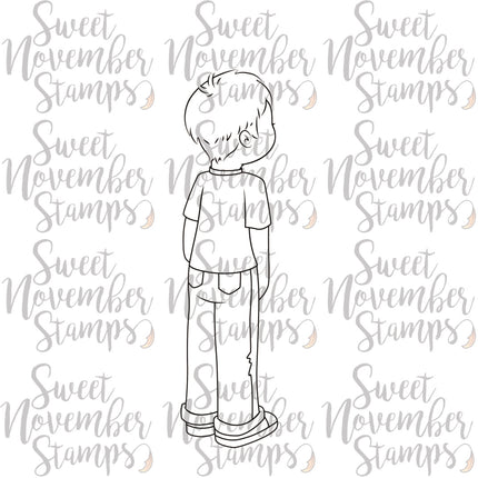 Digital Stamp: Spring is Back - Boy Standing