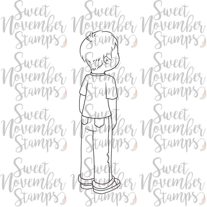 Digital Stamp: Spring is Back - Boy Standing