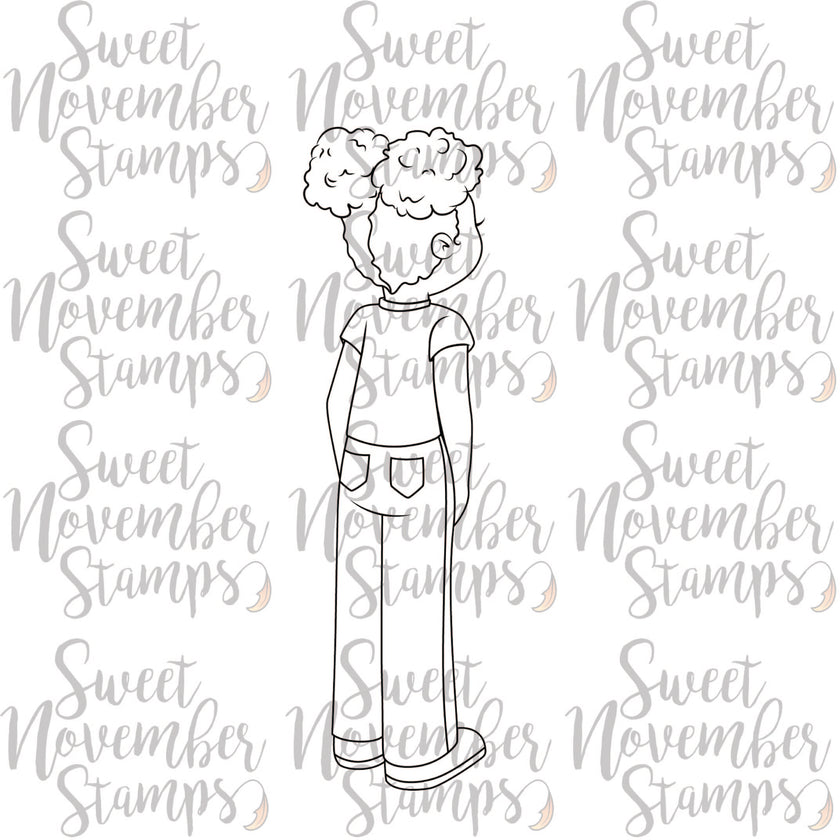 Digital Stamp: Spring is Back - Girl Standing