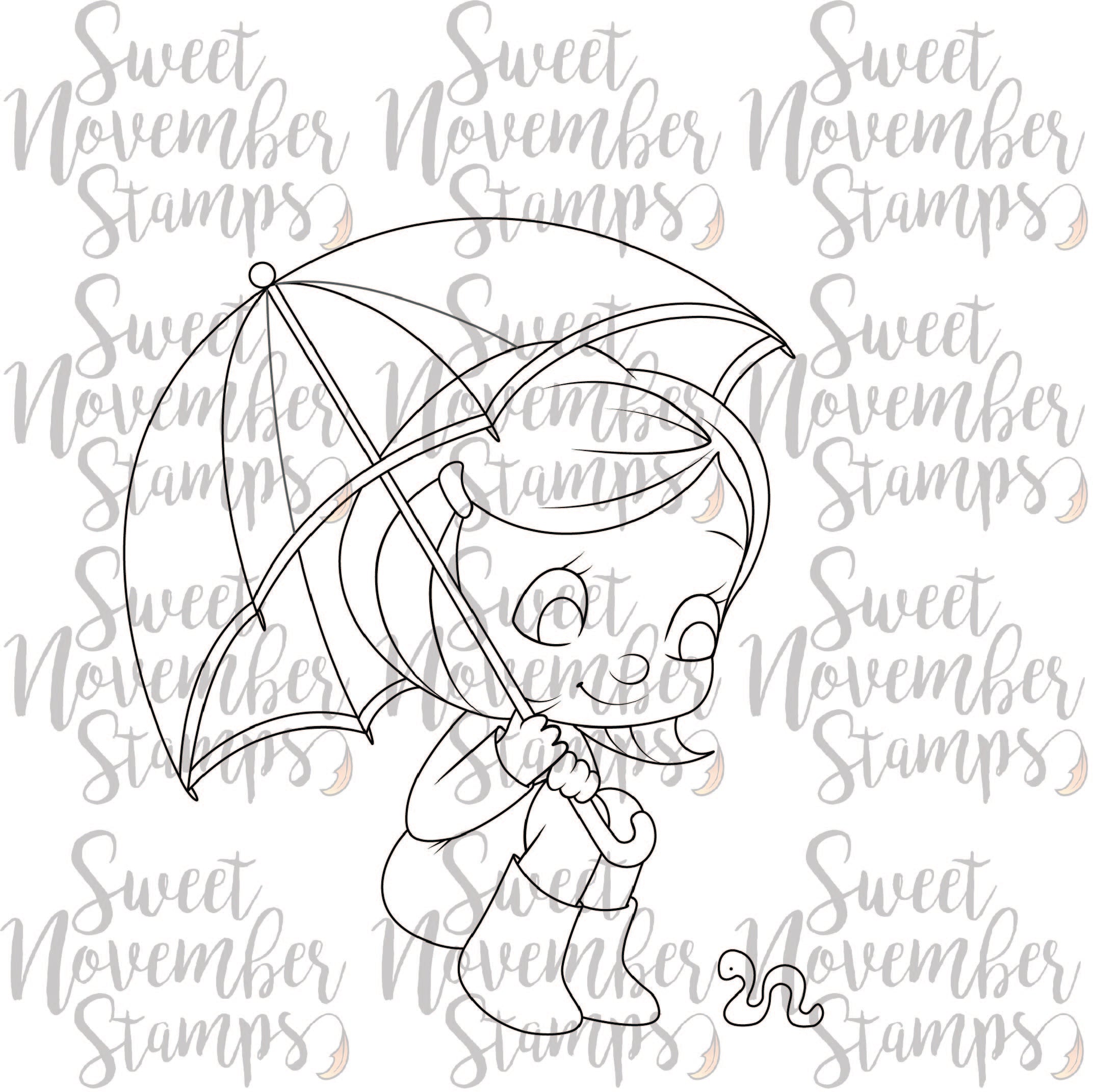 Digital Stamp - Umbrella Kids: Stormi