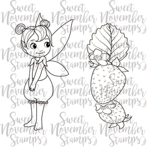 Digital Stamp - Summer Fruit Fairies: Strawberry