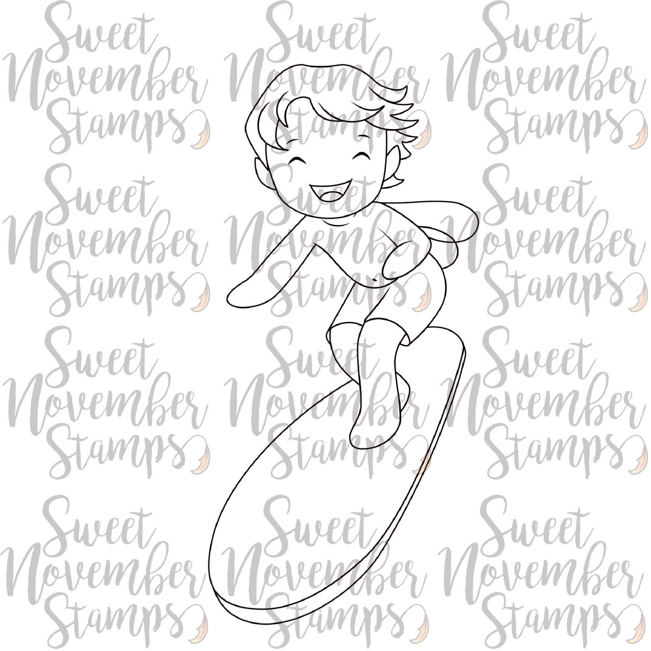 Digital Stamp - A Wee splash of fun: Surfin Bodhi
