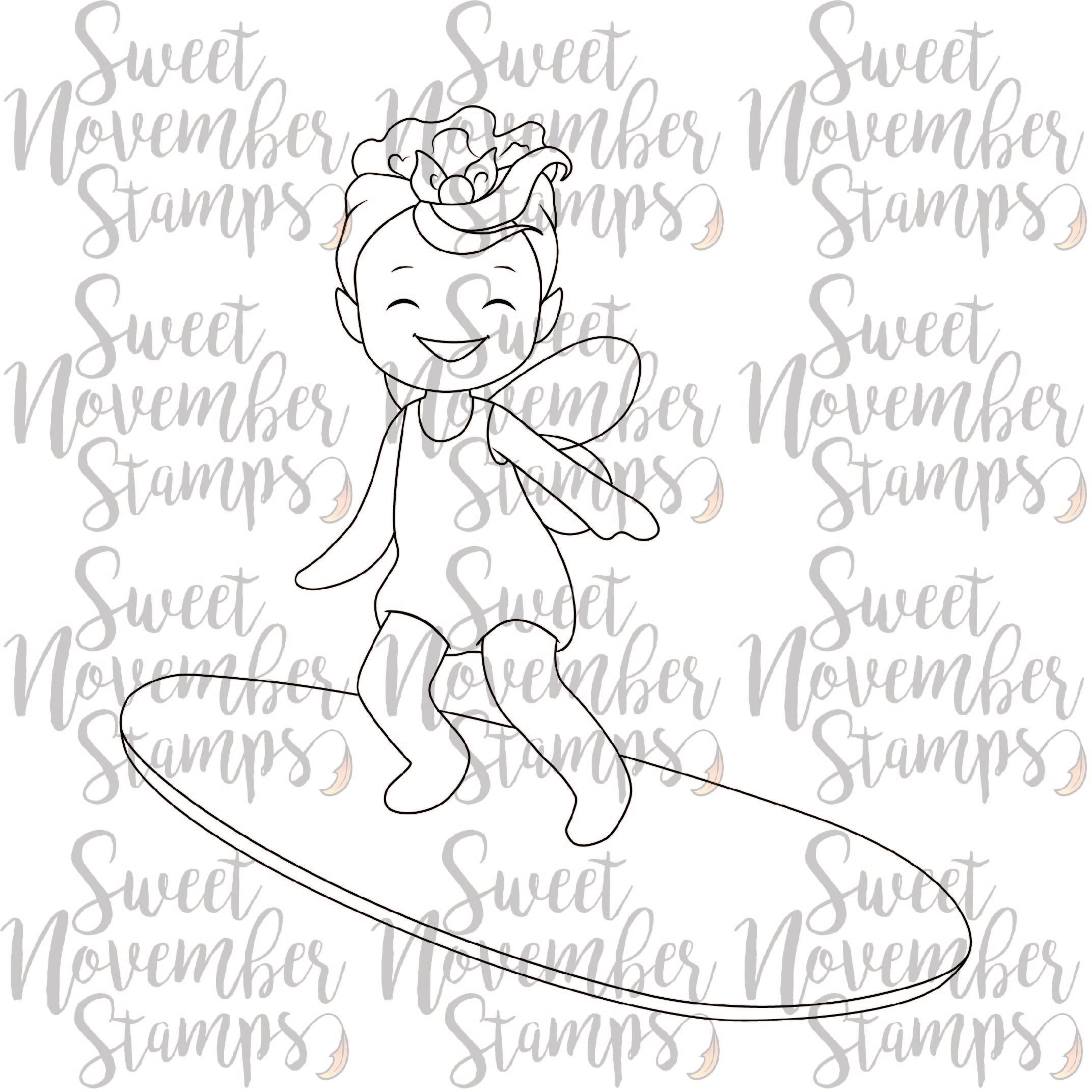 Digital Stamp - A Wee splash of fun: Surfin Susie