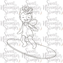 Load image into Gallery viewer, Digital Stamp - A Wee splash of fun: Surfin Susie
