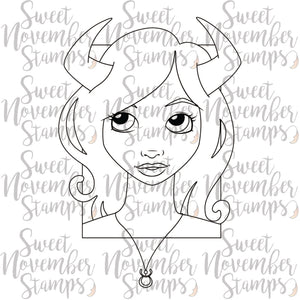 Digital Stamp - Zodiac Girl: Taurus