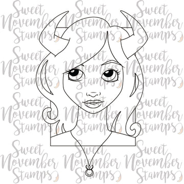 Digital Stamp - Zodiac Girl: Taurus