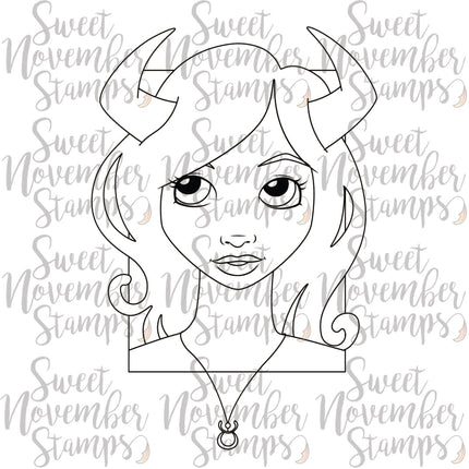 Digital Stamp - Zodiac Girl: Taurus
