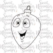 Digital Stamp - Happy Tree Ornament: Teardrop