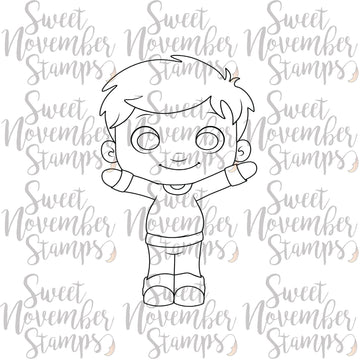 Digital Stamp - Thankful Cutie Boy