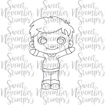 Digital Stamp - Thankful Cutie Boy