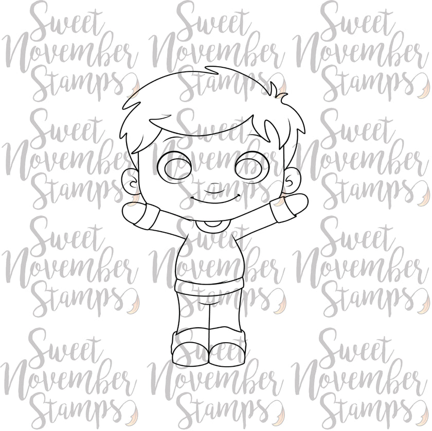 Digital Stamp - Thankful Cutie Boy