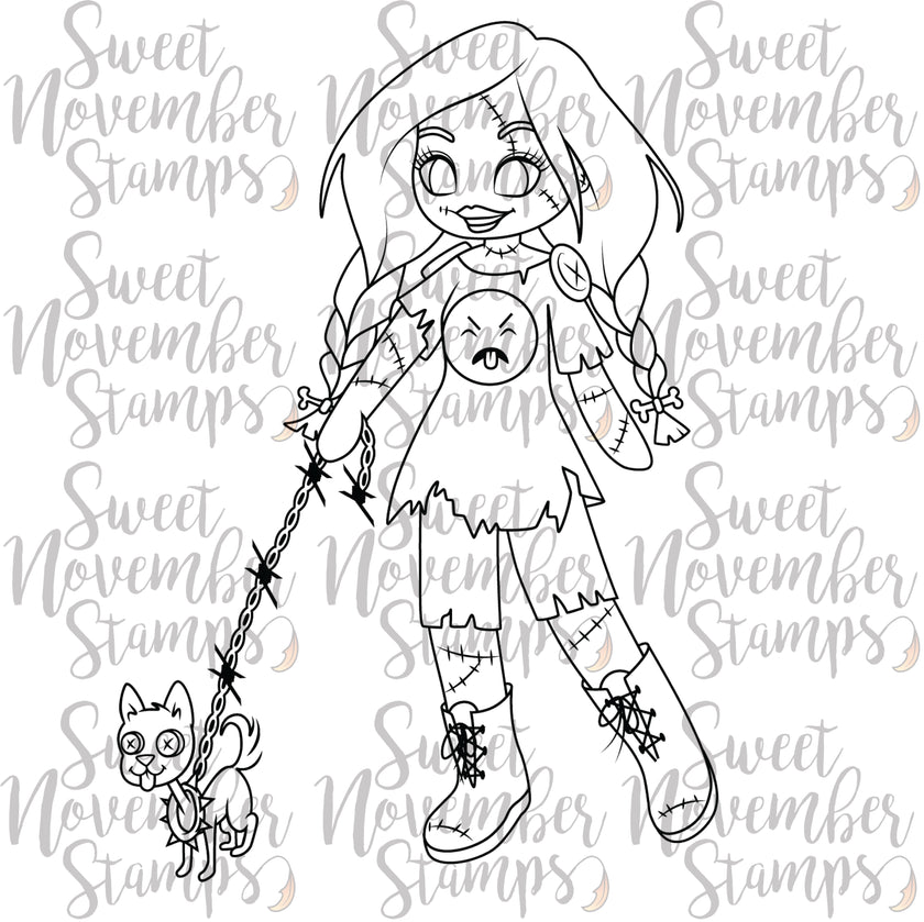 Digital Stamp - Friday the 13th Goth Dolls: Toxic Tee and Scary Squishy