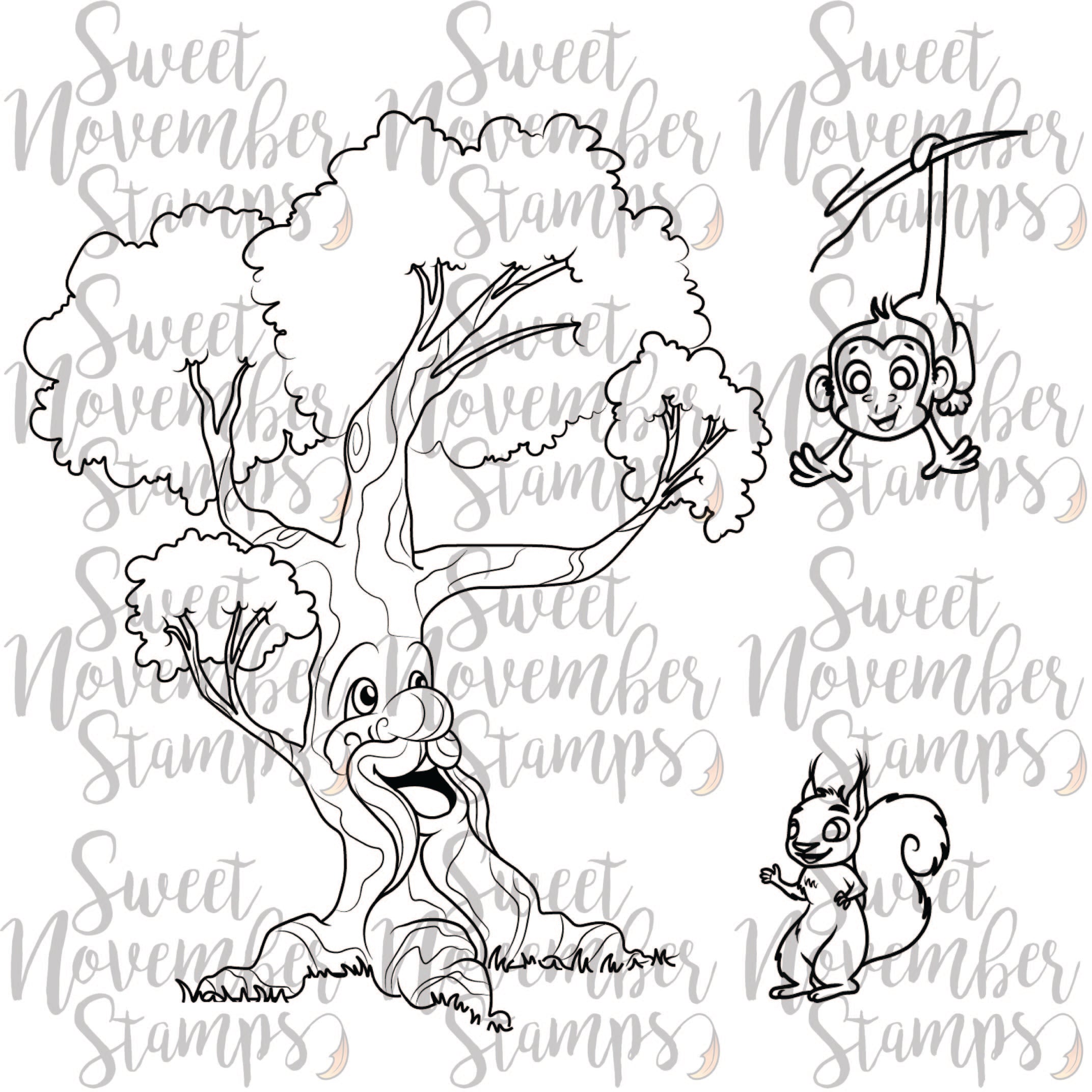 Digital Stamp - Tree Friend: Linden