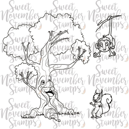 Digital Stamp - Tree Friend: Linden