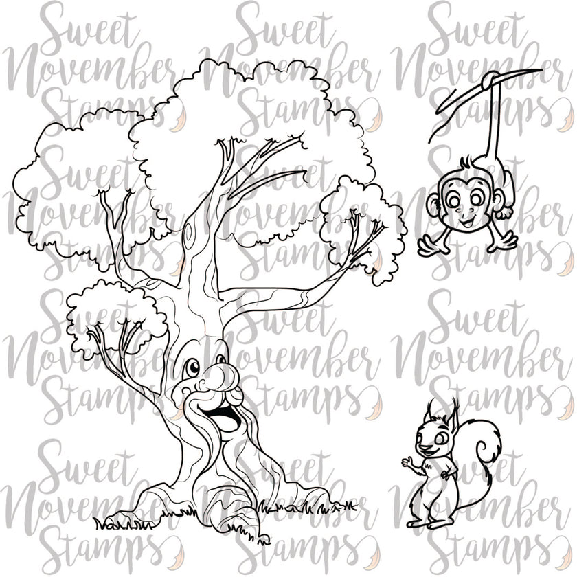 Digital Stamp - Tree Friend: Linden