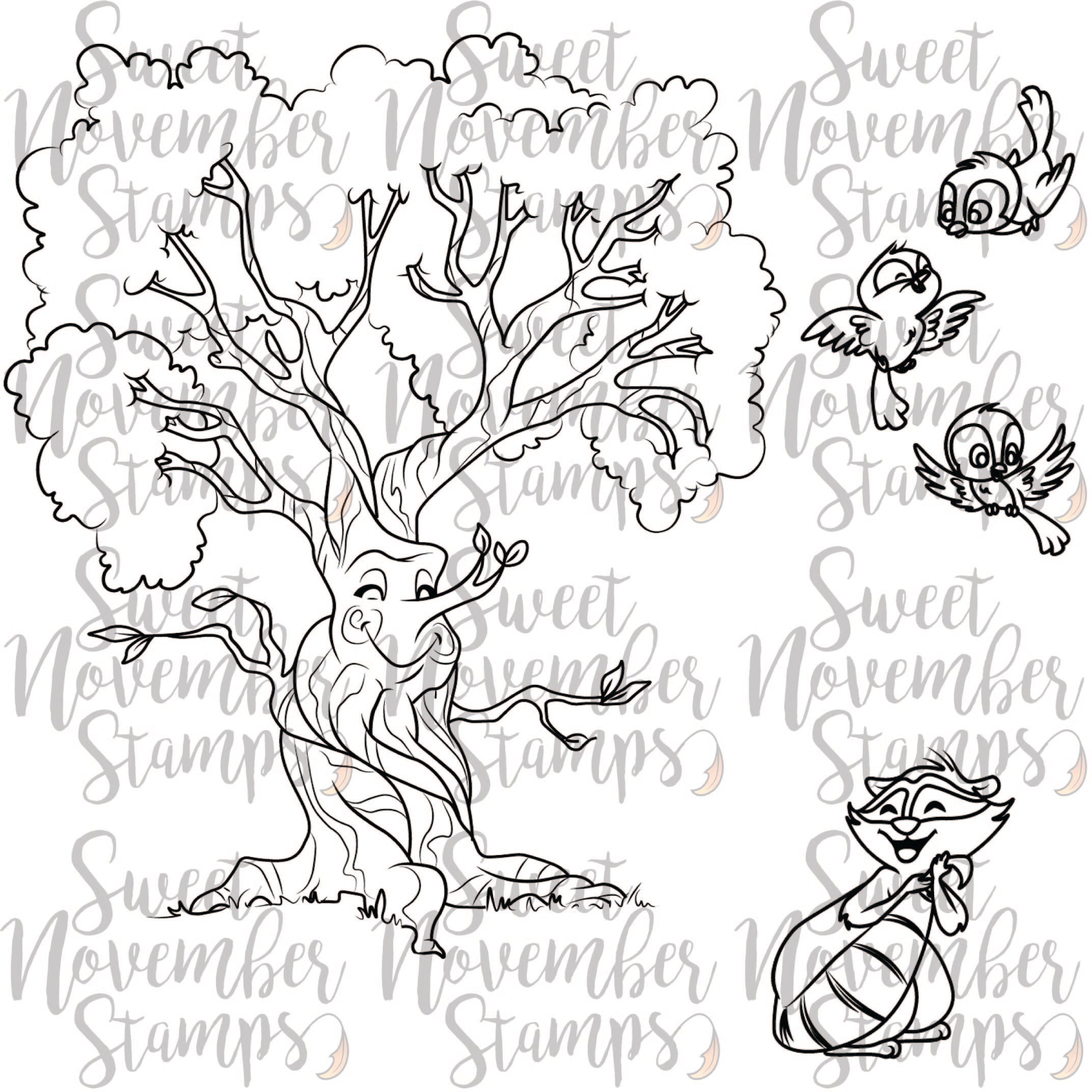 Digital Stamp - Tree Friend: Maple