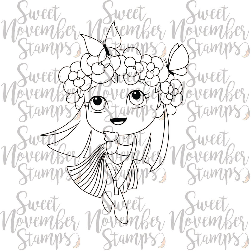 Digital Stamp - Tropical Flutterbees: Ulani