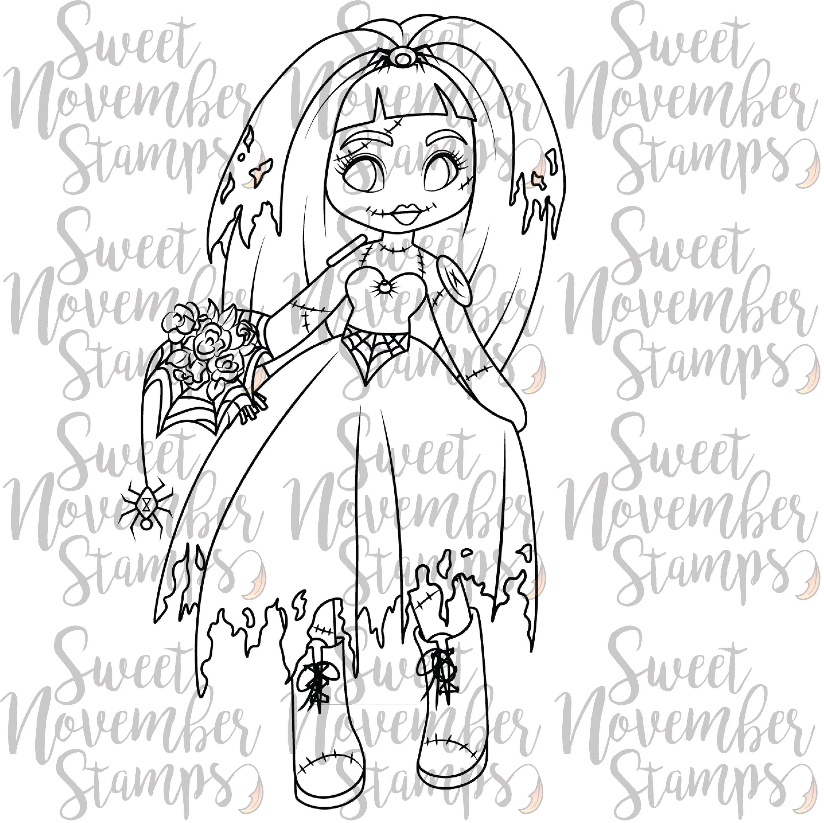 Digital Stamp - Friday the 13th Goth Dolls: Venomous Vannessa