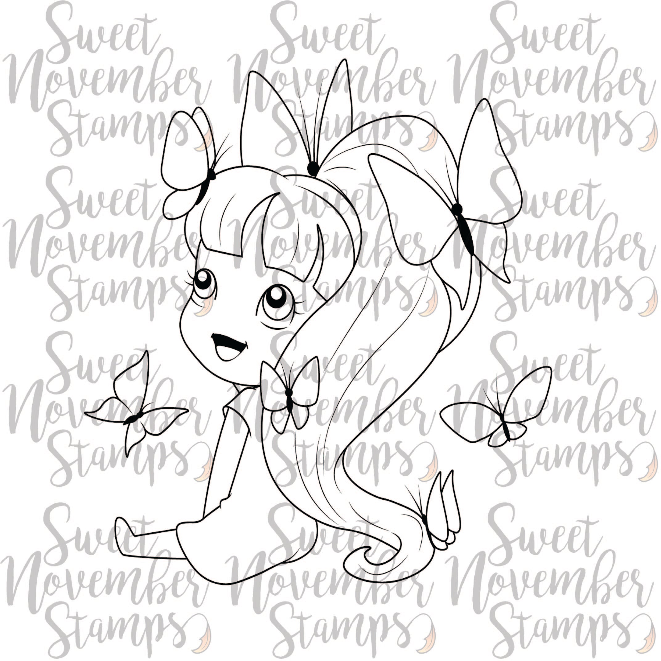 Digital Stamp - Flutterbee: Yara