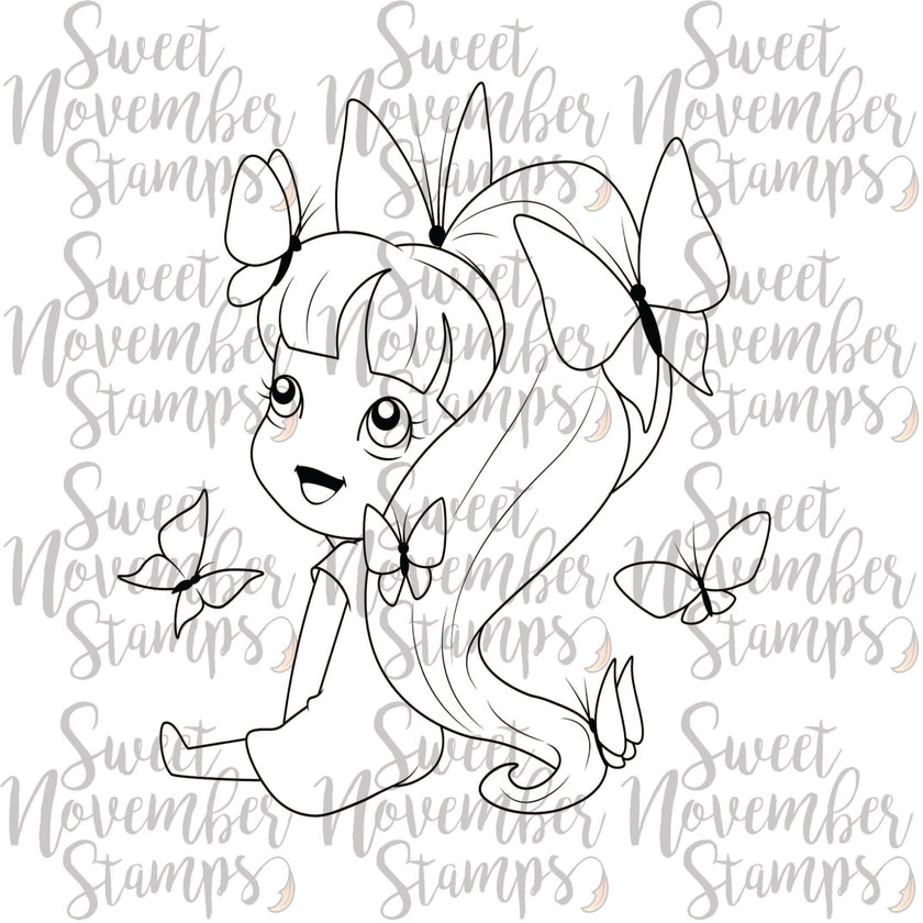 Digital Stamp - Flutterbee: Yara