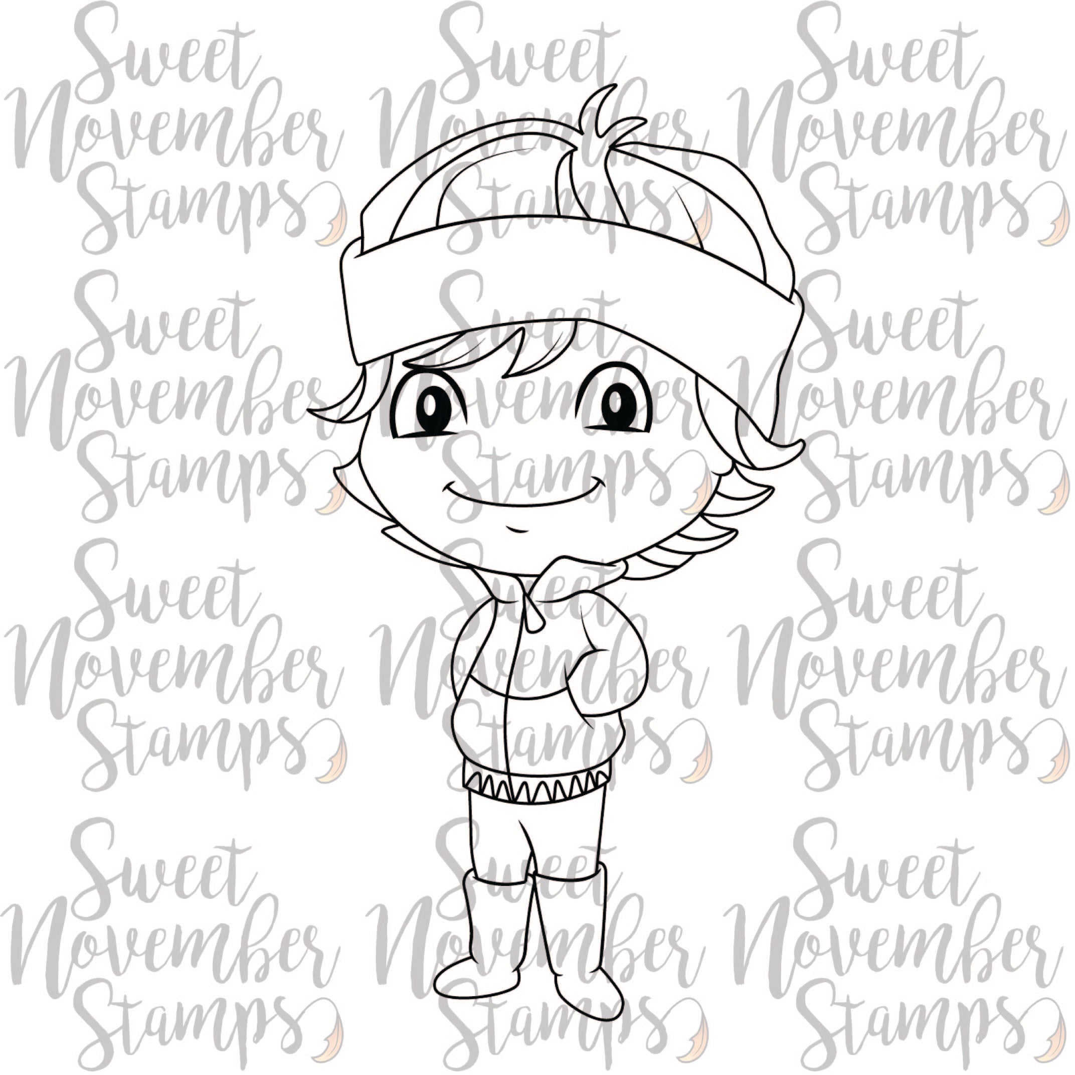 Digital Stamp - Sweet November Vault: Winter Kids Zach