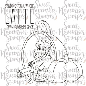 Digital Stamp - Pumpkin Spice Fairy