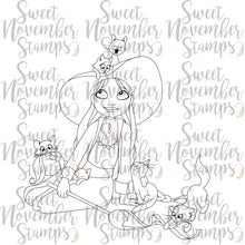 Load image into Gallery viewer, Digital Stamp - It&#39;s Halloween Witches: Black Cat Bess
