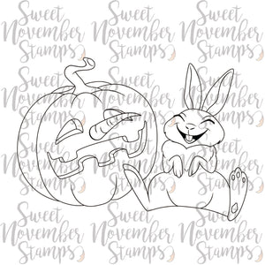Digital Stamp - Pumpkin Pals: Funny Pumpkin with Fig