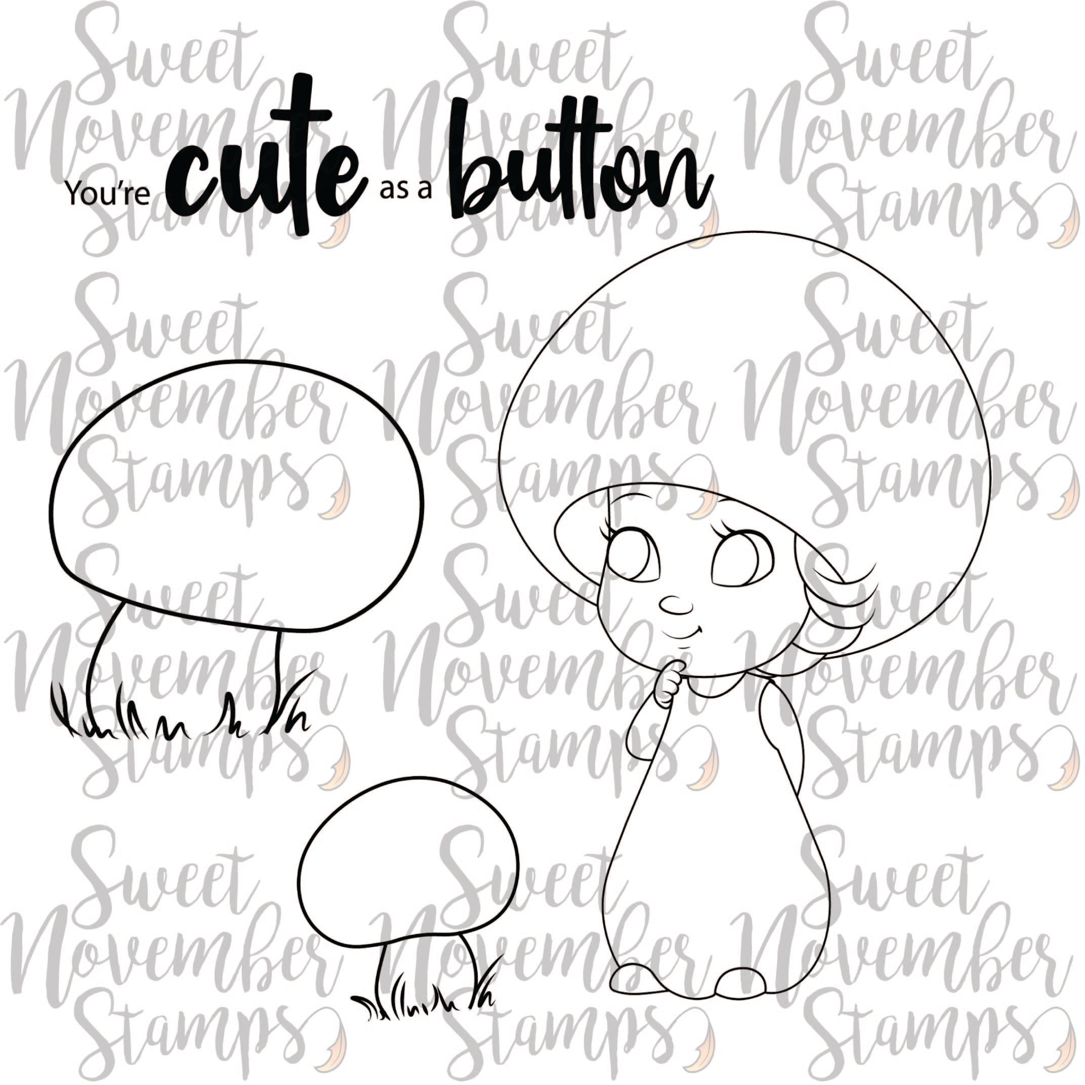 Digital Stamp - Midsummer Mushroom Collection: Button