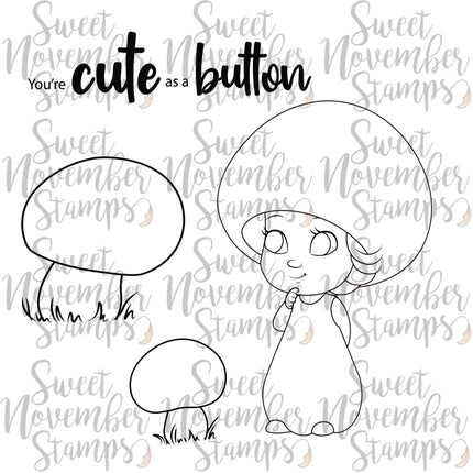 Digital Stamp - Midsummer Mushroom Collection: Button