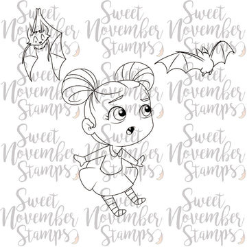 Digital Stamp - Frightful Flutterbees: Lydia