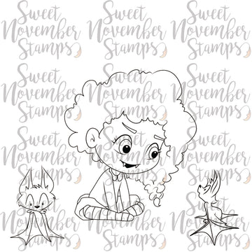 Digital Stamp - Frightful Flutterbees: Mina