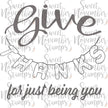 Digital Stamp - Sentiment Pack:  Give & Thanks 3 pack