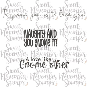 Digital Stamp - Valentine Gnome sentiment set