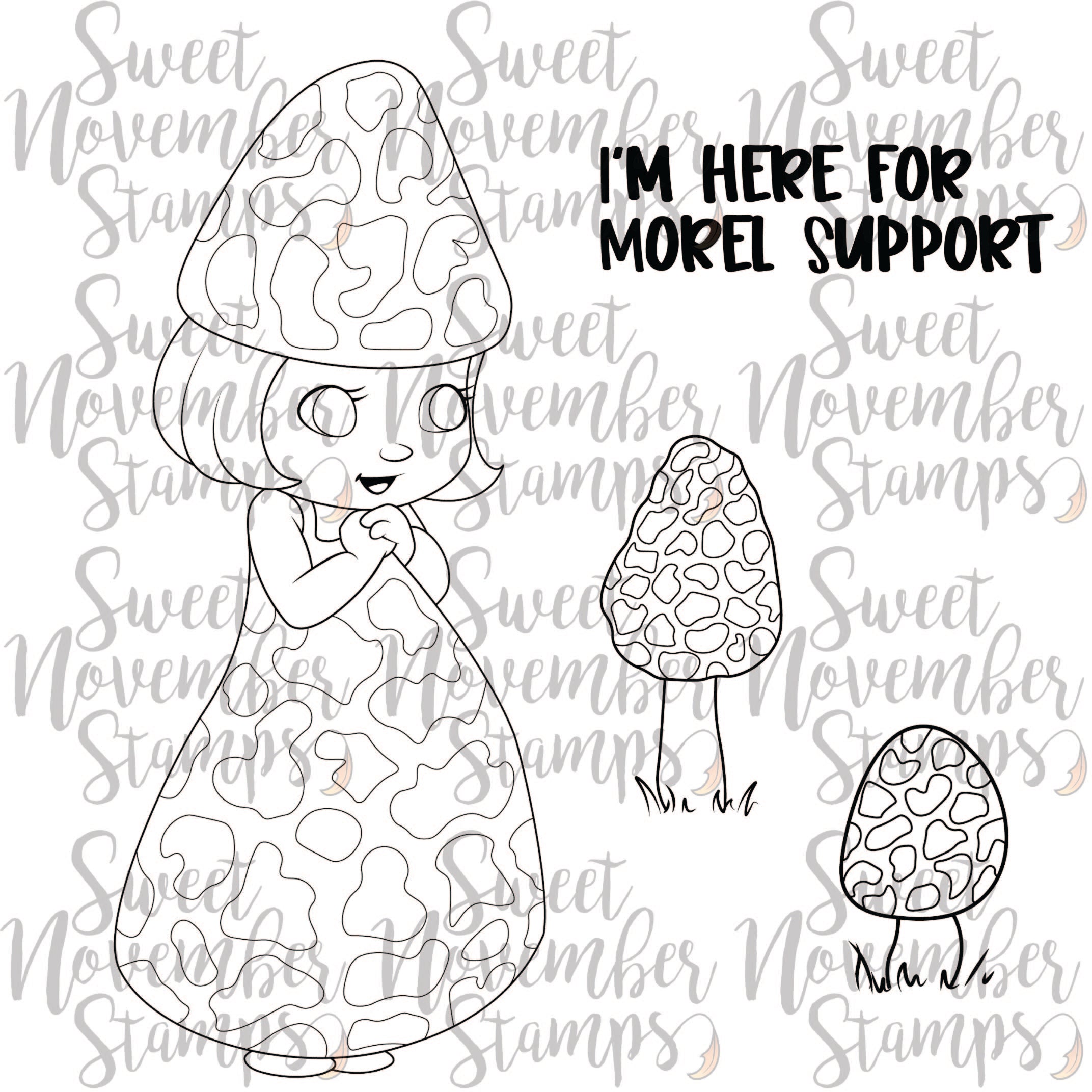 Digital Stamp - Midsummer Mushroom Collection: Morel