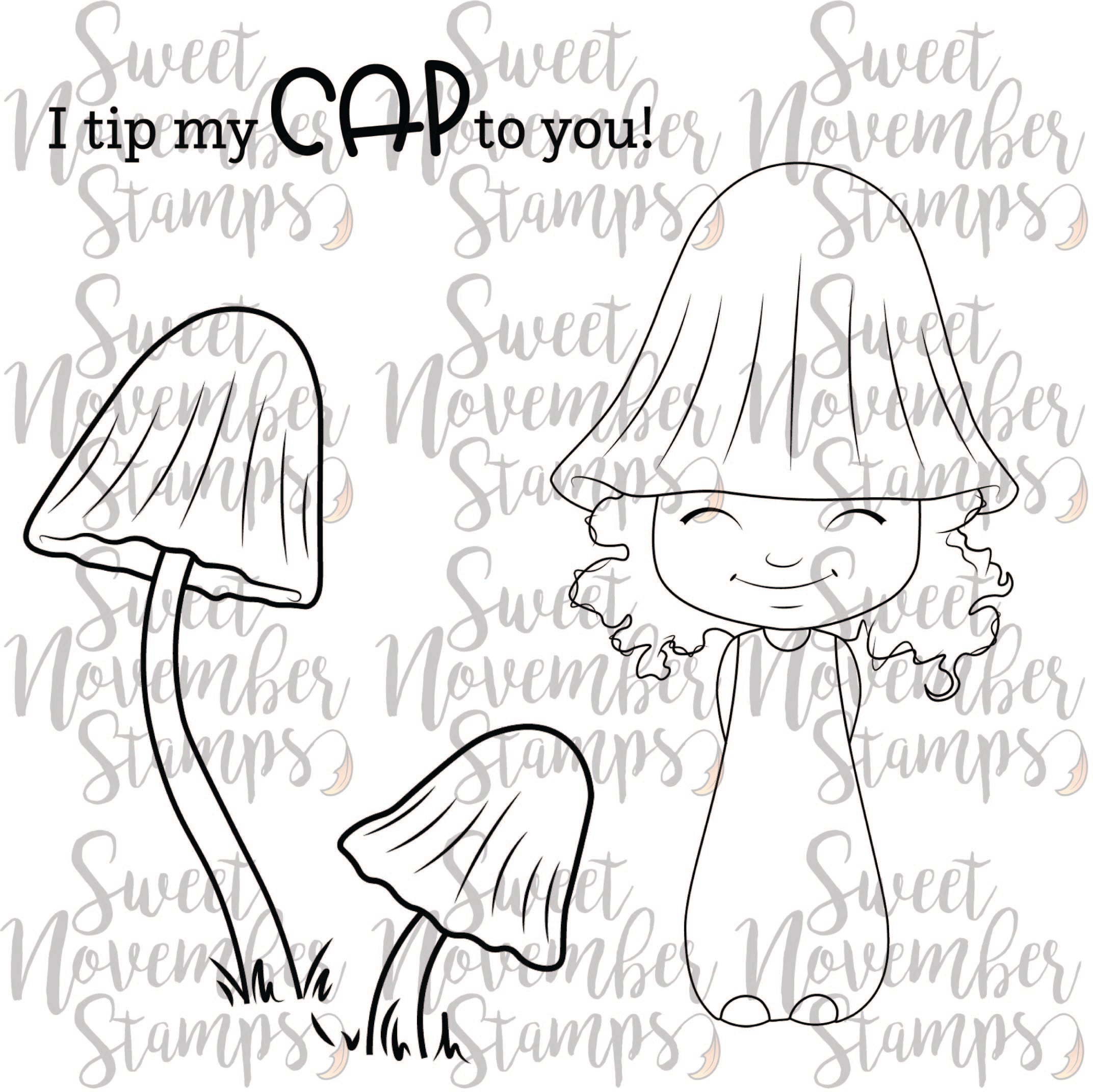 Digital Stamp - Midsummer Mushroom Collection: Pixie Cap