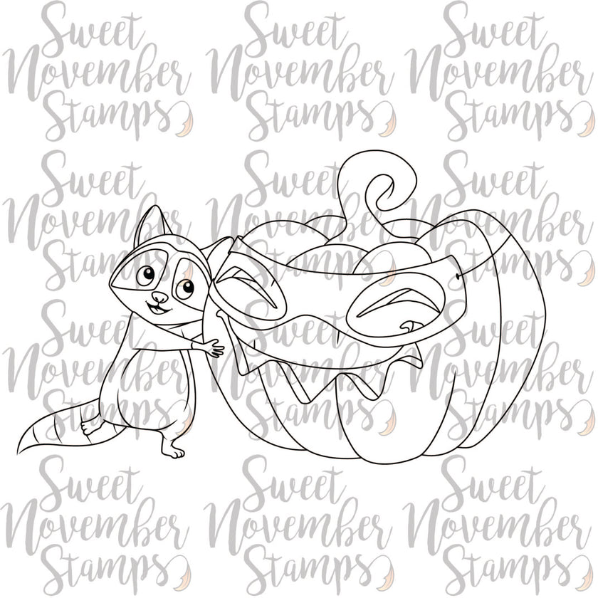 Digital Stamp - Pumpkin Pals: Masked Pumpkin and Robbie