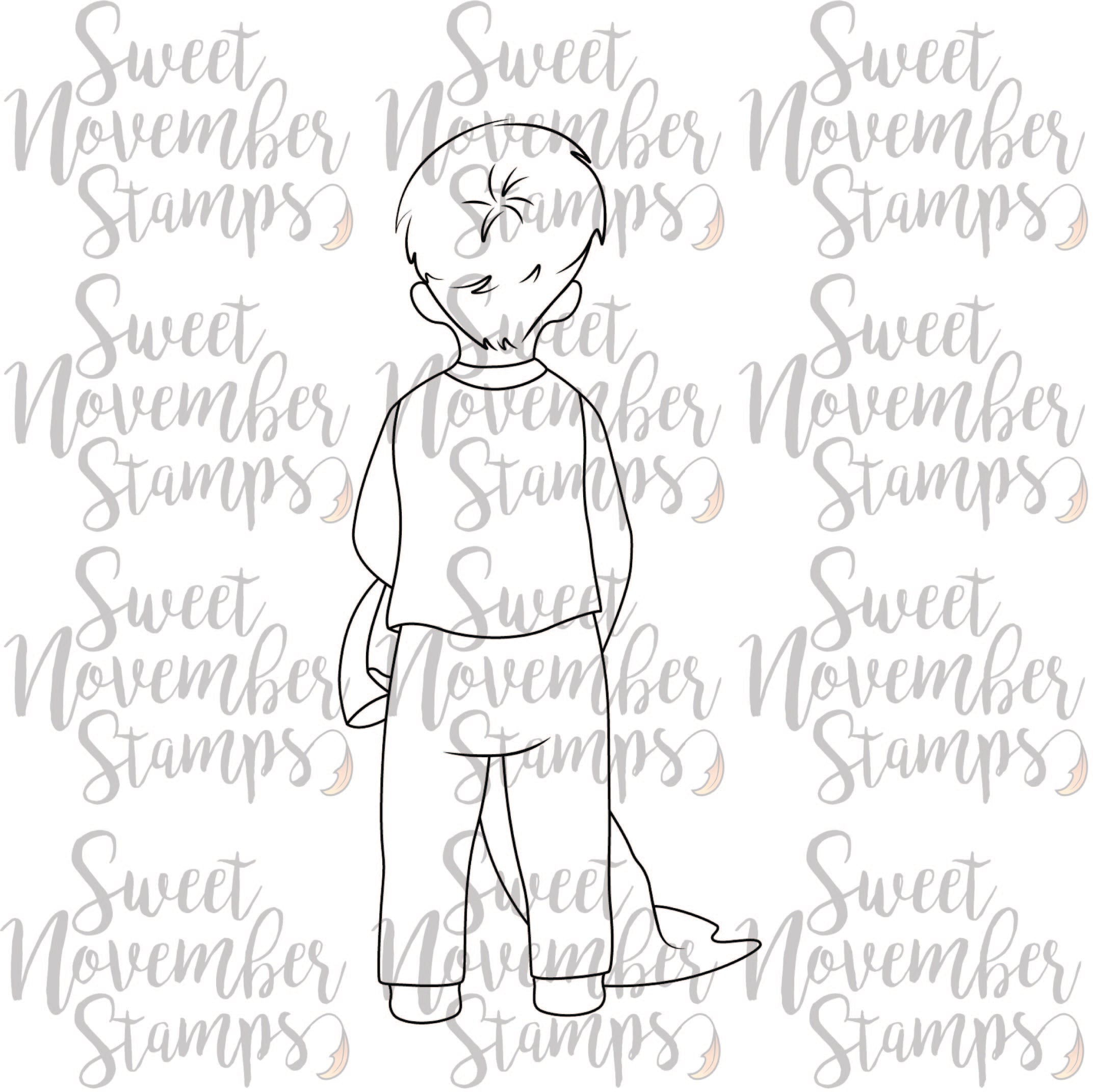 Digital Stamp: Christmas is Back: Boy Standing